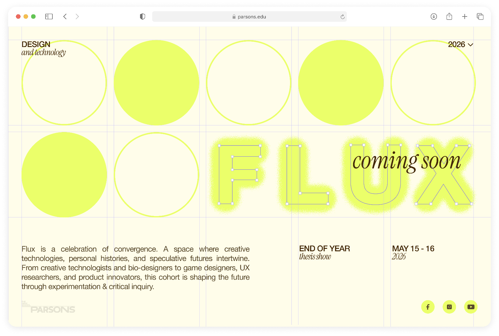 Coming Soon page — desktop breakpoint
